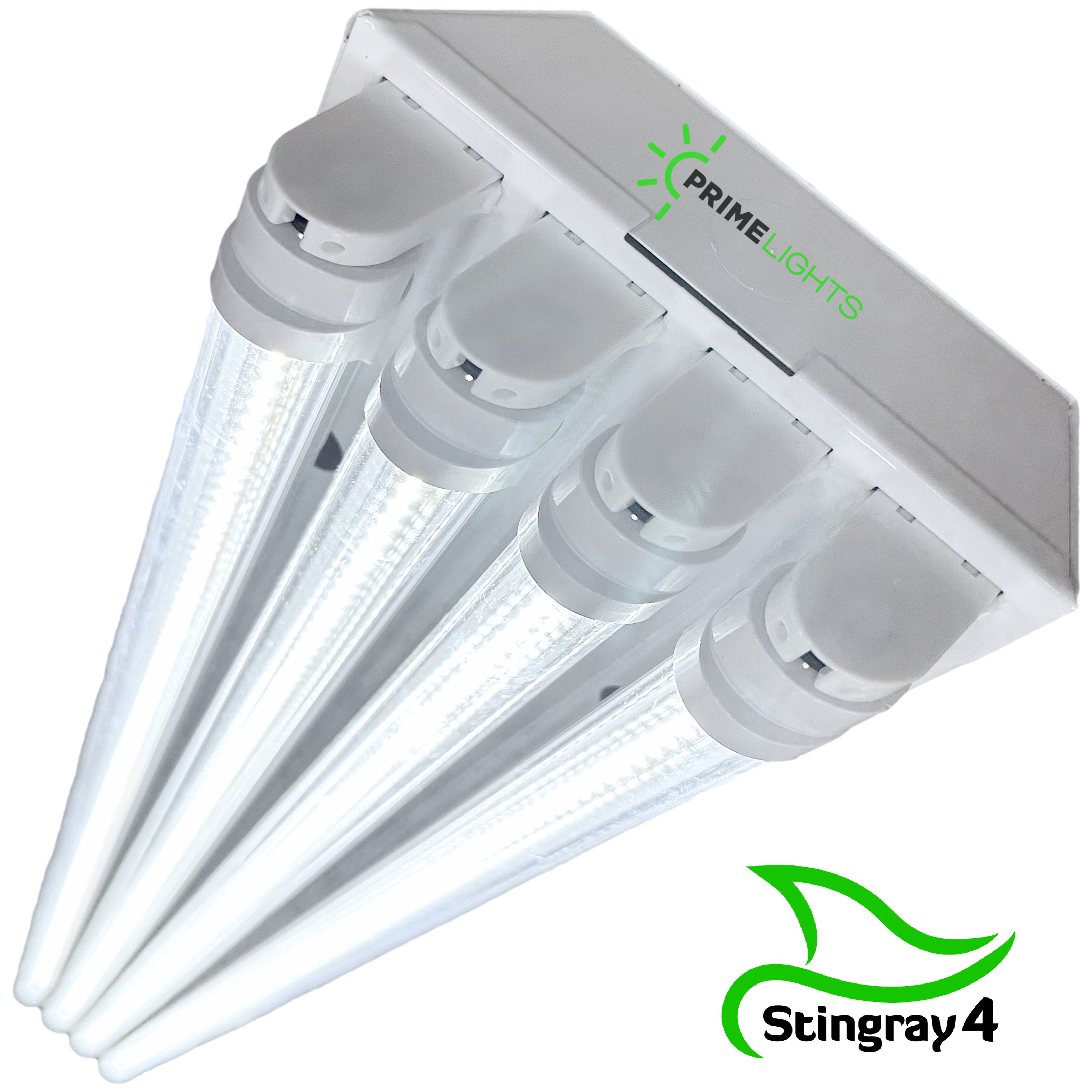 LED 4 Lamp T8 STINGRAY 4XL Highbay Fixture 88 Watt Calc PrimeLights